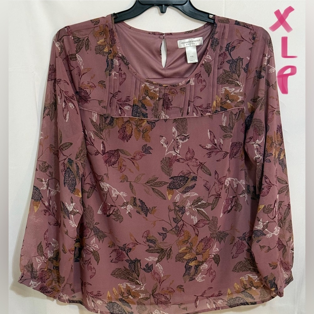 Floral Print Women's Top - Mauve